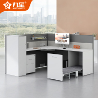 九星 JXPF12B屏风工位职员办公桌员工桌带衣柜午休床180*180*120cm