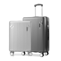 美旅(AMERICAN TOURISTER)(C)拉杆箱旅行套装(银色/20英寸+炭黑色/24英寸)ST-LH2111