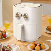 美菱(MELNG)(C)新升级MZD-3505空气炸锅4.2升双旋扭控制多功能菜单 椰奶白 4.2L