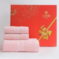 洁丽雅(grace)(C)纯棉抗菌毛巾浴巾三件套鸿运喜庆婚庆礼盒套装(提供手提袋)20230055