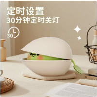 开心果小夜灯摆件护眼起夜定时LED色温灯儿童卧室床头拍拍氛围灯 HAPPY