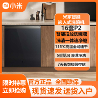 小米米家洗碗机16套P2 家用QMDW1603M嵌入式洗消一体115℃热风烘干自动开关门消毒智能识污