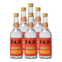 李渡20高粱酒 52度浓特兼香型 纯粮食白酒 500mL*6瓶