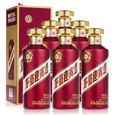 茅台股份 迎宾(紫) 酱香型白酒53度500ml*6 瓶装