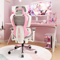 泰克堡垒BUFF小乔粉色电竞椅女生人体工学椅子主播电脑椅子靠背椅