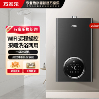 万家乐冷凝壁挂炉R6系列 燃气壁挂炉 一级能效壁挂炉天然气中央热水即热采暖供暖洗浴两用 冷凝换热26R6(80-220平