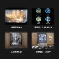 西门子[全能舱Pro]独嵌两用洗碗机16套大容量 晶蕾烘干 96小时抑菌存 精准涡流洗 智能投放SJ25ZI00MC