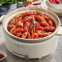 小熊(Bear)电火锅DHG-P50F1 家用电热锅料理火锅电锅火锅专用锅多用途锅5L