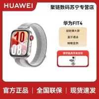 华为HUAWEI WATCH FIT 4 幻影银 氟橡胶表带 华为运动智能手表超轻薄大屏潮流运动蓝牙通话睡眠监测
