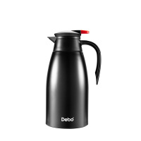 德铂(Debo) DEP-680 沙格保温壶 304不锈钢真空保温壶2L 黑色