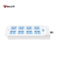 公牛(bull) GN-217 新国标/插线板/插排/超功率过载保护 8位总控开关 1.8米