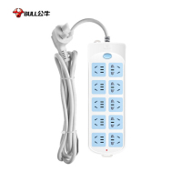 公牛(bull) GN-605 新国标/插线板/插排/超功率过载保护 10位总控开关 3米