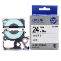 爱普生(EPSON) LK-6WBN 标签机色带 24mm白底黑字 适用于LW-600P/LW-700机型