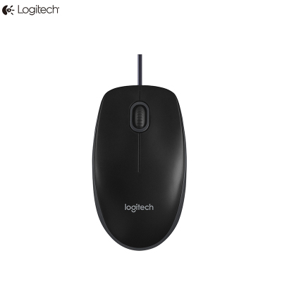 罗技(Logitech) B100 有线鼠标 办公鼠标 黑色