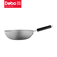 德铂(Debo) DEP-279 德拉尔(炒锅) 30cm无涂层优质生铁炒菜锅