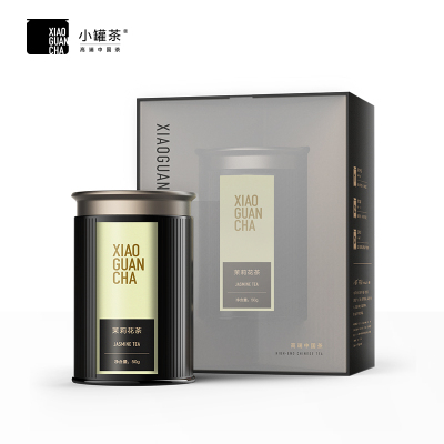 小罐茶(XIAO GUAN TEA) 特级茉莉花茶 黑多泡茶叶礼盒装鲜灵馥郁50g 四季宜饮