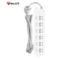 公牛(bull) GN-313 新国标插线板/插排/超功率过载保护 6位分控开关 5米