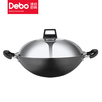 德铂(Debo) DEP-DS377 法兰西(炒锅) 双耳炒锅 38cm