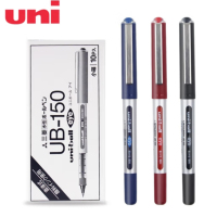 三菱 拔帽直柱式耐水性走珠笔 UB-150 黑色 0.5mm 10支/盒