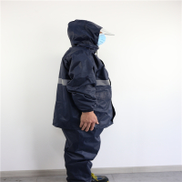 汉盾 带反光条双层分体雨衣 c14042 藏青色 XL码(带网格内衬)