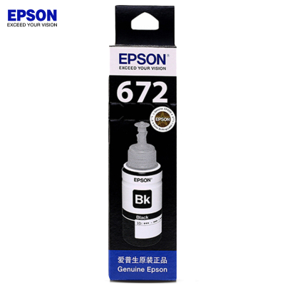 爱普生(EPSON) T6721 原装 墨水 黑色 适用于连供喷墨打印机L310/L1300/L360