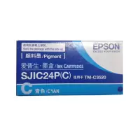 爱普生(EPSON) SJIC24P-C 青色标签打印机墨盒 约700页 适用TM-C3520