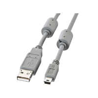 山业(SANWA SUPPLY)KU-AMB5 1.8米 镀金口高速USB 迷你USB2.0数据连接线(单位:个)白色