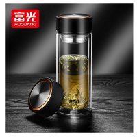 富光(FUGUANG) WFB1020-500 500ml黑 双层玻璃杯 (计价单位:个)