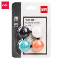 得力(deli) 7813 25*13mm 强磁磁钉 4.00 个/卡 (计价单位:卡) 混色
