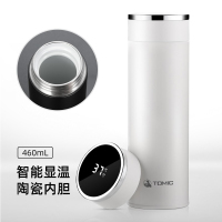 特美刻(TOMIC) TW60070/460ml 数字显温防烫316不锈钢真空 智能保温杯 (计价单位:个) 白色