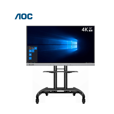 冠捷(AOC) 75T31V+推车 75英寸4K 触摸一体机无线投屏 电子白板 (计价单位:台) 黑色