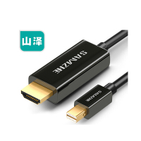山泽 15MDP 1.5米 MiniDP转HDMI高清转换线 1.00 套/根 (计价单位:根) 黑色