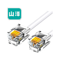 山泽(SAMZHE) DH-4003L 4芯多股6P4C纯铜电话线 3.00 米/根 (计价单位:根) 白色