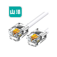 山泽(SAMZHE) DH-2002L 2芯多股6P2C纯铜电话线 2.00 米/根 (计价单位:根) 白色
