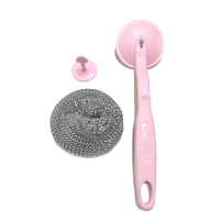 敏胤 JWL-3632 7*23.5cm(1套手柄+6只钢丝球) 厨房清洁刷组合实惠装 (计价单位:包) 随机色