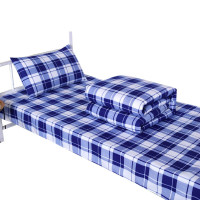 三极户外(Tri-Polar) TP2985 32纱织 床单被罩1.5*2m 枕套40*65cm 蓝白格 三件套 (计价