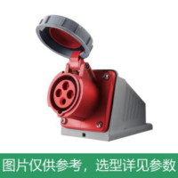 德力西 DEP2-114 16A 4芯 415V工业用明装插座 插座 (计价单位:个) 红色