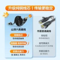 山泽(SAMZHE)HBP610六类扁平网10.00米/根(计价单位:根)黑色