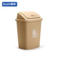 苏识 YJ-A152 60升 带盖加厚 垃圾箱 (计价单位:个) 卡其色