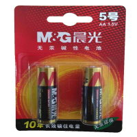 晨光碱性电池ARC925545号2节每卡30卡每盒240卡每箱单位:卡