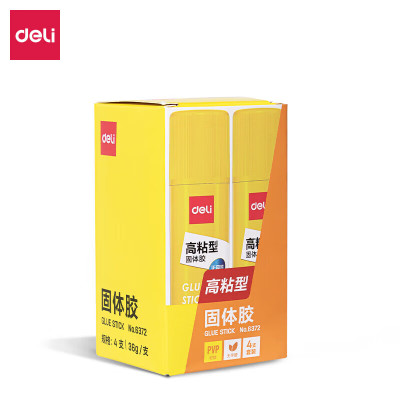 得力固体胶胶水6372(白)(4支/盒)