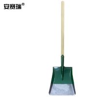 安赛瑞 10211 锰钢方头铁锹 50锰钢 椿木 军绿色