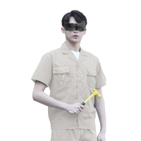 海慕洋 HMY5401 夏季短袖纯色工作服薄款单层透气男女同款 155-190 单位:套