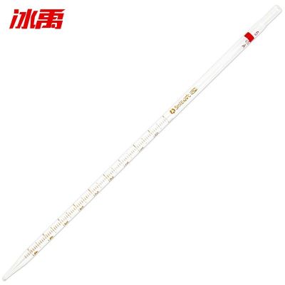 冰禹AB40231玻璃刻度/长吸管具环标吸管滴/移液管刻度吸量管1ML(非A级)