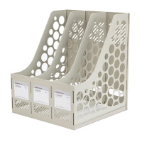 齐心 B2173 经济型资料架/文件框 三格灰 单位:个