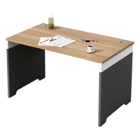 兰冉/LANRAN单人位职员桌LR-ZYZ01201尺寸1200×600×750mm无屏风无线槽张