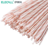 伊莱科(ELECALL)黄蜡管电线绝缘软套管穿线玻璃纤维管阻燃耐高温防火白红腊管 0.9米/φ4/100根/包