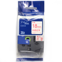 兄弟标签机色带TZe-242/TZe-Z242白底/红字18mm