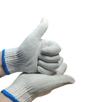 优盾耐磨防护劳保白线手套800g白色均码单位:双(10双/包)