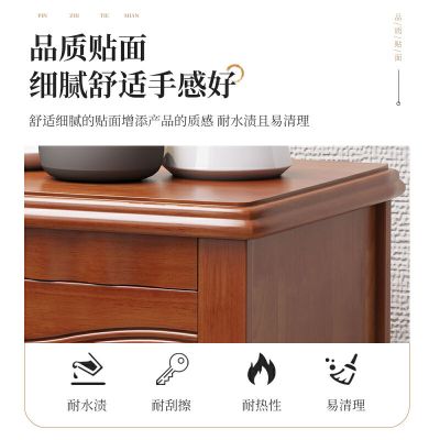 工来工往文件柜ctg-3床头柜实木家用卧室床边柜简约现代47*39*47cm(个)